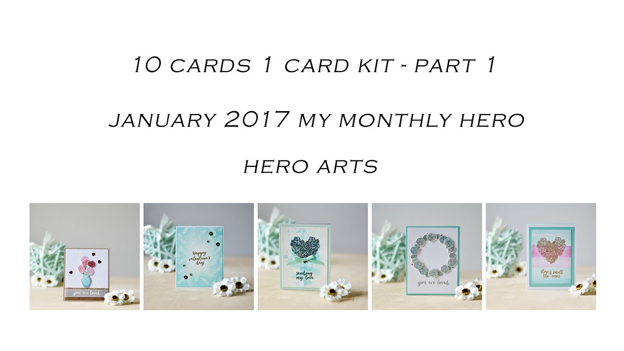 10 cards 1 kit / My Monthly Hero by Hero Arts / January 2017 Part 1 ...