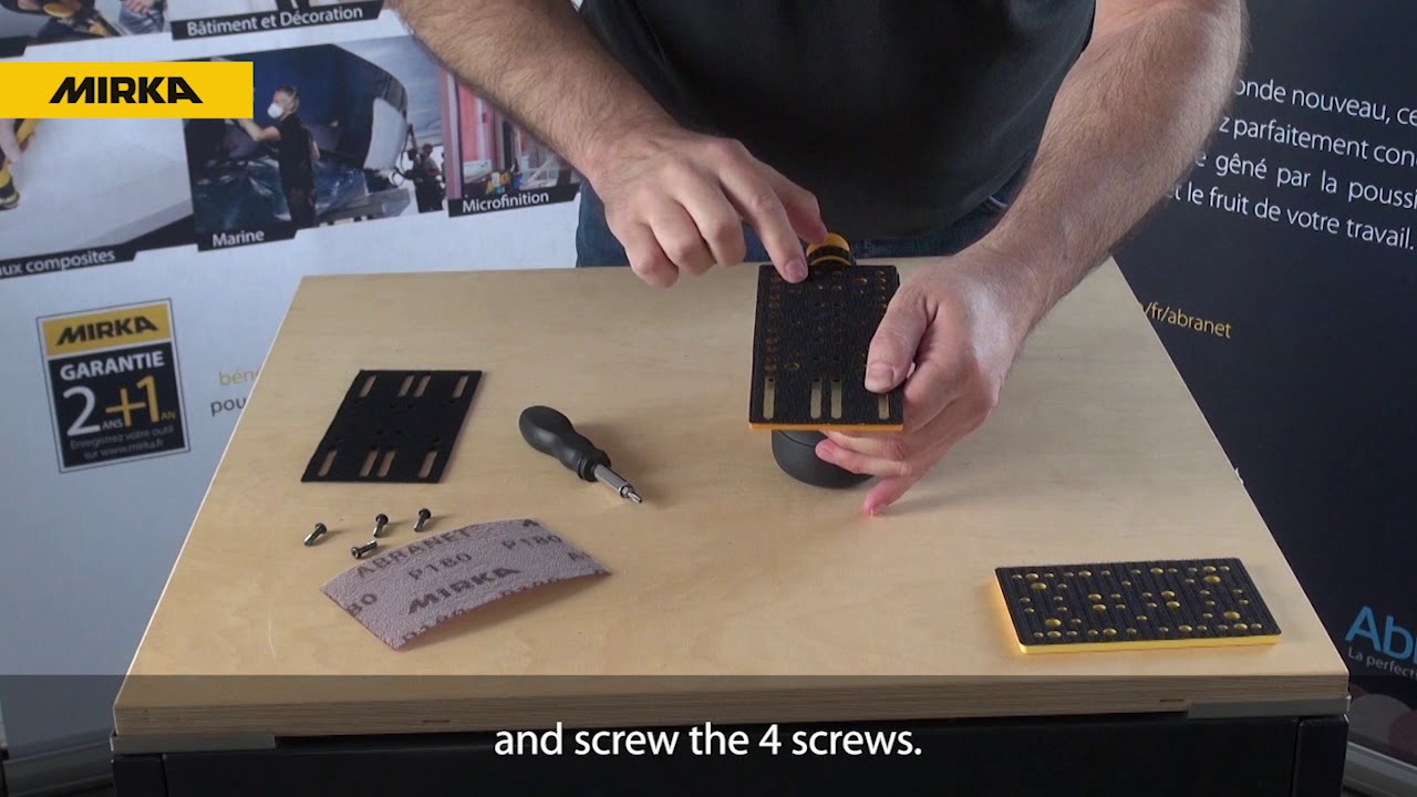 How to mount backing pad on DEOS