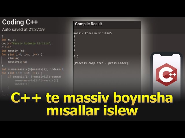 C++ te massiv boyınsha mısallar islew class=