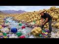 Canada,Million $$ of Treasure at the River worth from Gold Nuggets, digging by Gold Miner