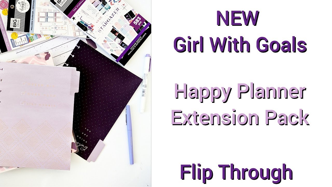 NEW Happy Planner Girl With Goals Extension Pack // Flip through YouTube