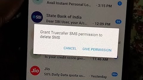 Grant truecaller sms permission to delete sms | How to fix truecaller messages delete problem