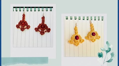 Macrame tutorial | macrame earrings with bead | step by step | DIY