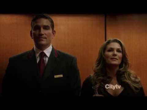 John Reese, Zoe Morgan, Person of interest, 2x15, elevator scene.
