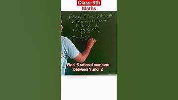 9th Class maths find 5 rational numbers between 1 and 2 #shorts #youtubeshorts #shortsvideo