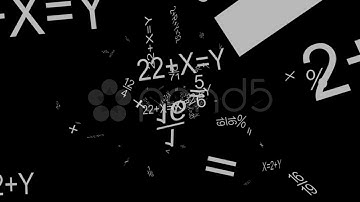 Flying Math Looping Alpha Channel Element. Stock Footage