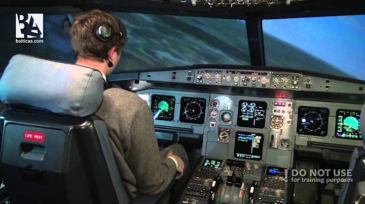 Belly-landing on Airbus A320 - Baltic Avaition Academy