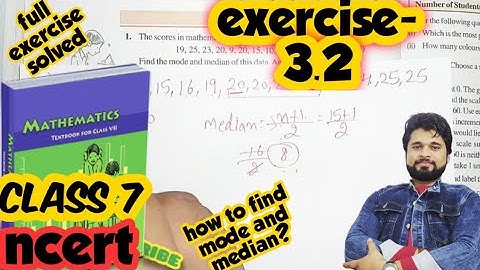class 7 exercise 3.2 | mode and median | chapter 3 | bsc | @BrahmdevSharmaClasses