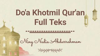 DO'A KHOTMIL QUR'AN FULL TEKS MERDU