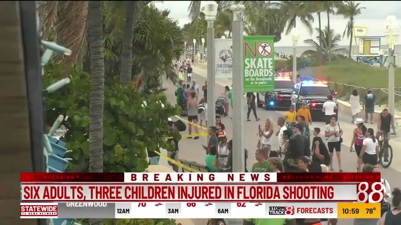 6 adults and 3 children were injured in a shooting at a Florida beach ...