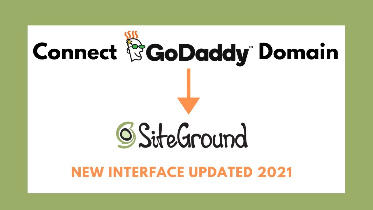 How To Connect A Godaddy Domain Name To Siteground Hosting - 2021 (Quick \U0026 Easy!)