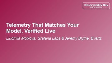 Telemetry That Matches Your Model, Verified Live - Liudmila Molkova, Grafana Labs