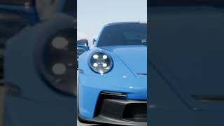 SHARK BLUE PORSCHE GT3RS DANCING THROUGH TRAFFIC