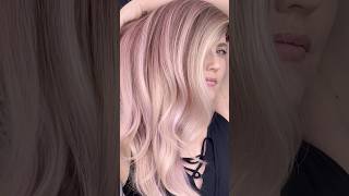 Rose Pearl Blonde dual color highlight in one step #GuyTang #Mydentity #LiftMeUp Resimi