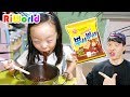 리원이의 아빠 몰래 뿌셔뿌셔 짜장면 주방놀이 장난감으로 요리놀이! Pororo Noodle eating l 리원세상 RIWORLD