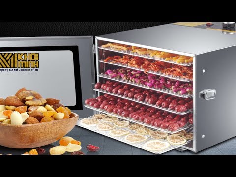 Máy sấy thực phẩm mini 6 khay bằng inox giá rẻ