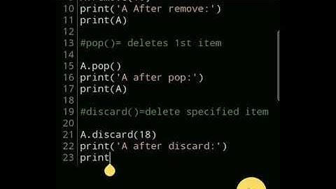 #Basic_operations on #Sets #Part4 | #Removing #elements from Sets | #Python