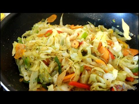 Healthy Vegetable Fry Up Cabbage For Sunday Dinner | Recipes By Chef Ricardo