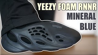 ADIDAS YEEZY FOAM RUNNER MINERAL BLUE REVIEW & ON FEET + SIZING & RESELL..... WORTH THE PRICE?