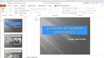 PowerPoint 2013 Edit a Presentation in the Browser