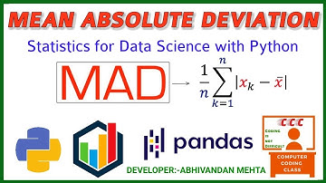 Mean Absolute Deviation in Python || Pandas MAD Function || Python Pandas