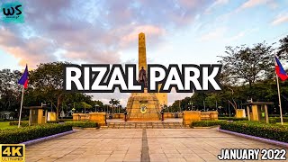 4k Rizal Park luneta 2022 Walking Tour  Ermita Manila Philippines