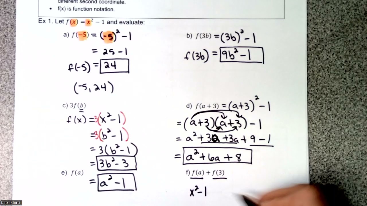 Topic 2.2 Introduction to Functions