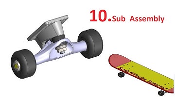 SolidWorks Tutorial Skateboard 10 Sub Assembly Wheel & Axle