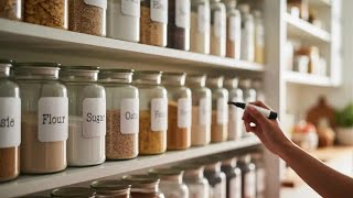 Organizing Pantry Jars and Labels | Easy Kitchen Hacks 