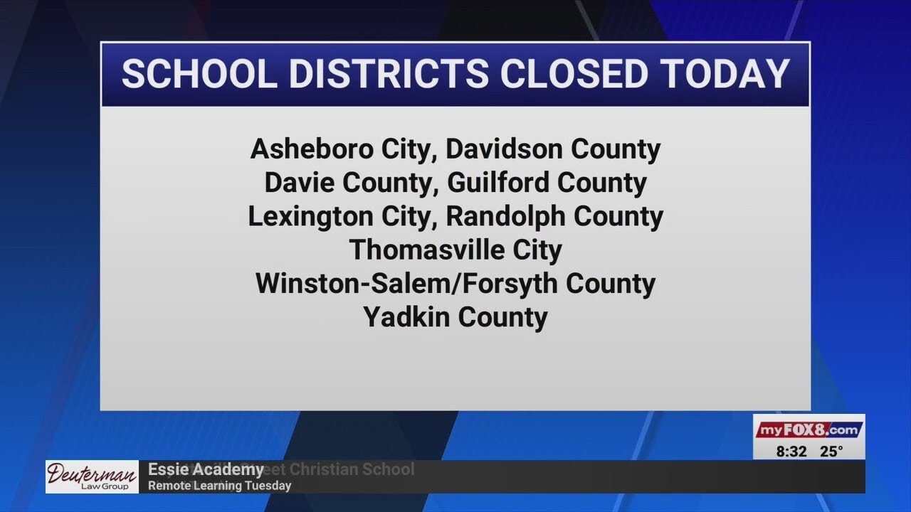 School districts closing, delaying classes Tuesday after snow - YouTube