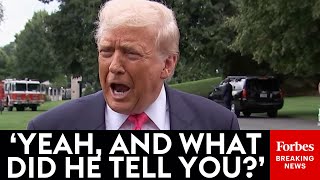 'You Should Have Asked That Same Question To Biden': Trump Snaps At Reporter Asking About Ukraine