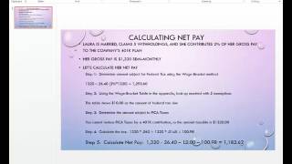 Calculating Net Pay 1