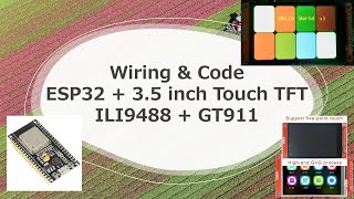 TFT Touch Screen with ESP32 ILI9488 GT-911