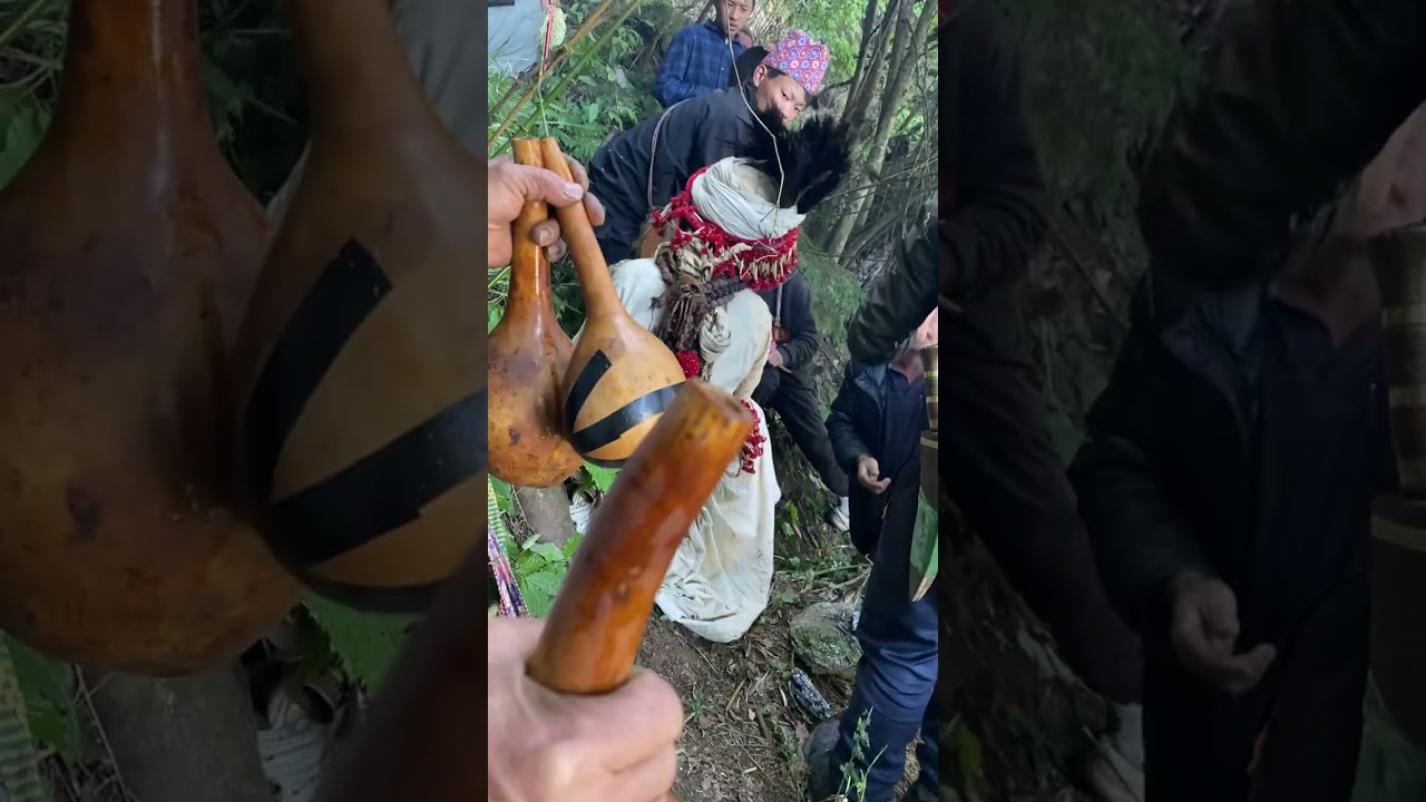 नोक्छो उज्ज्वल राईको ढोल/ढ्यांग्रो बनाउने क्रममा