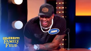 Podium Fail Steve Harvey Smacks Tyrone On Celebrity Family Feud