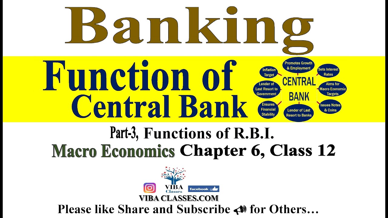 Macro Economics Ch 6 Banking Function Of Central Bank Solutions 