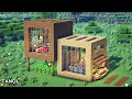 ⚒️마인크래프트 건축강좌: 참나무 + 가문비나무 큐브 집 만들기 - Minecraft Oak + Spruce Cube House Build Tutorial
