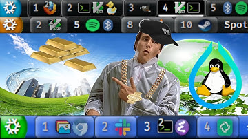 Dropping Bars - Hyprland/Wayland Dynamic Bar With ICONS Using Quickshell