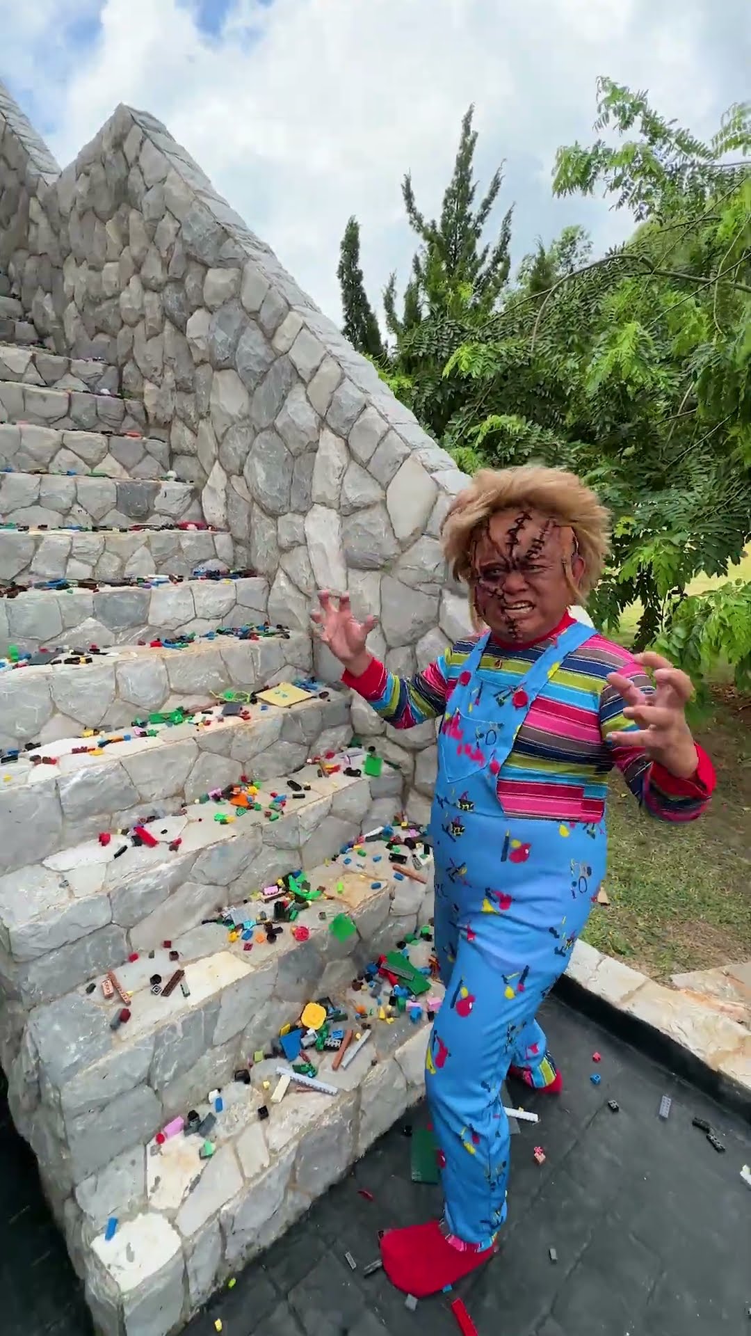 Lego Stairs VS Chucky #funny  #comedy  #challenge #memes