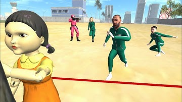 Franklin Play Squid Game in Indian Bike Driving 3D | Funny Gameplay 