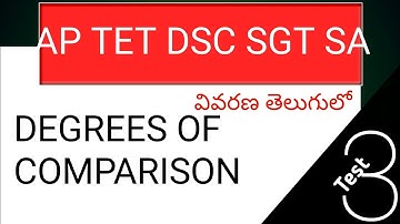 Degrees of Comparison test 003 with explanation in telugu I AP TET DSC SGT SA