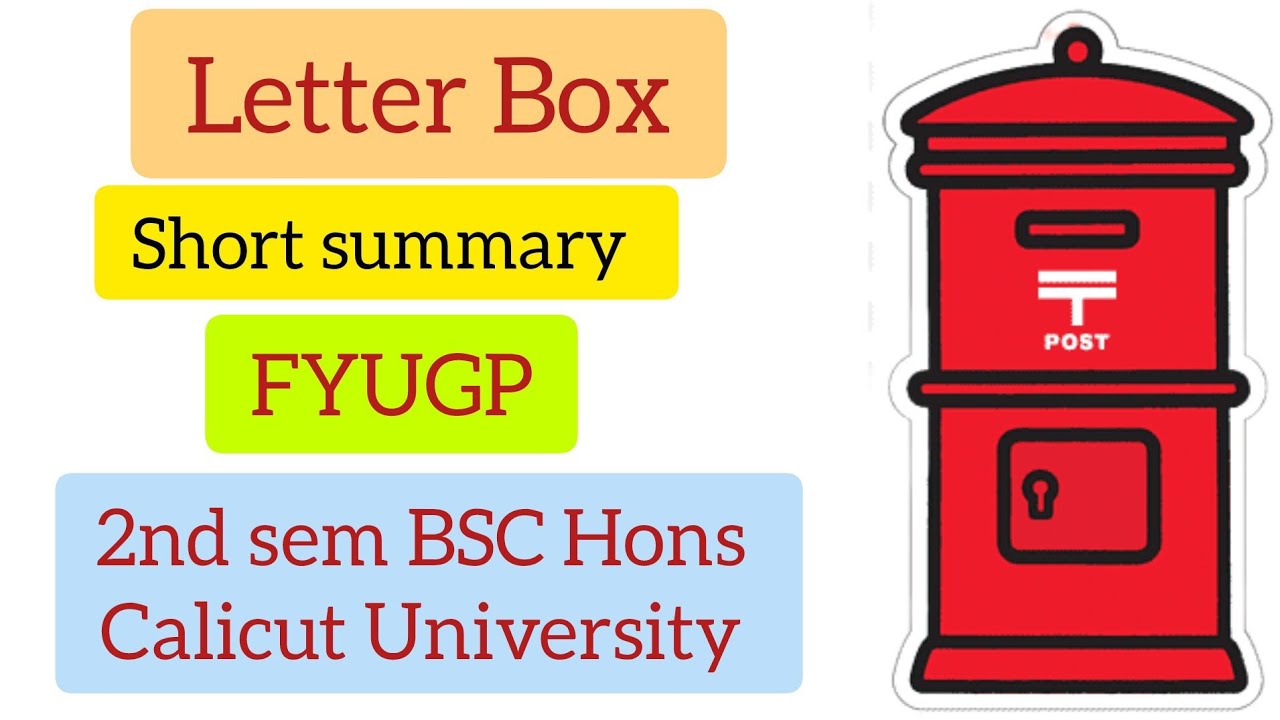Letter Box|Short summary|FYUGP 2nd sem BSC Hons Calicut University| EDUSTART HINDI