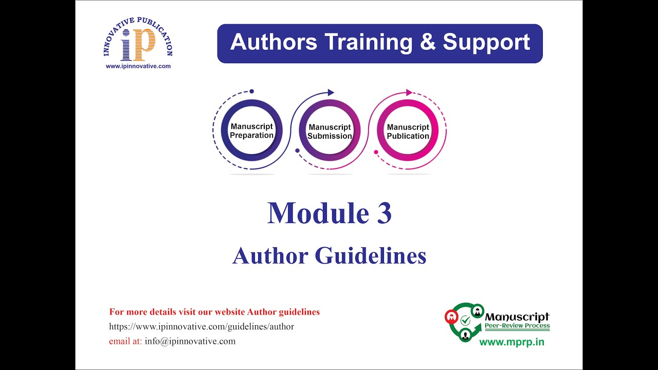 Module 3: Author Guidelines - YouTube