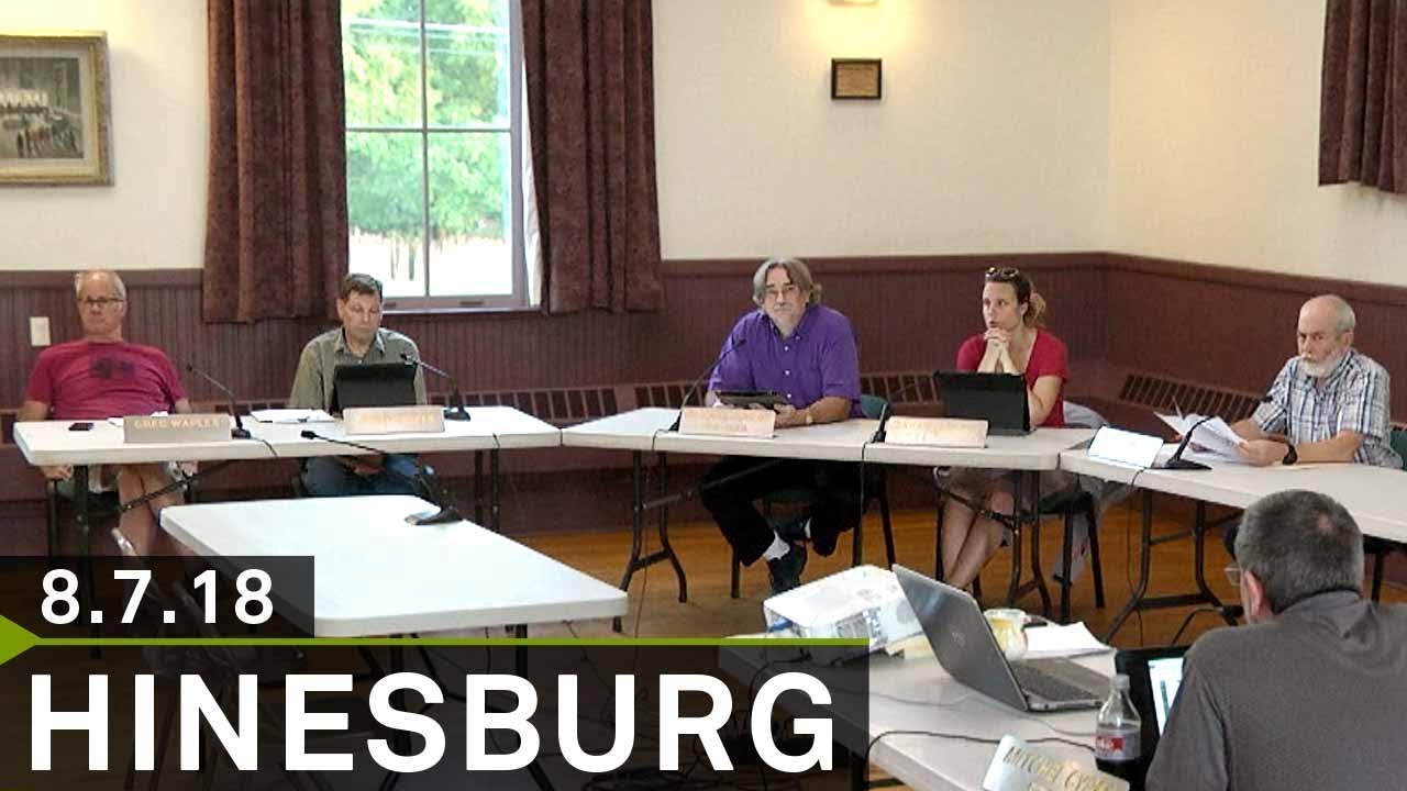 Hinesburg Development Review Board August 7, 2018 YouTube