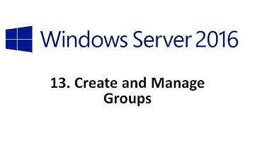 13. Create and Manage Groups in AD Video in Tamil