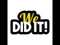 We did it!