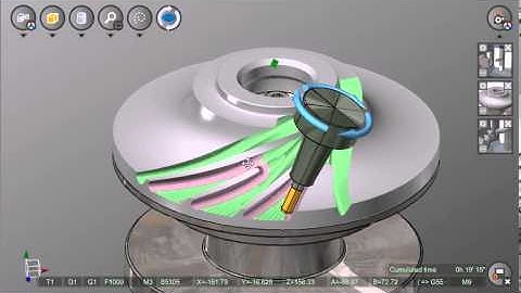 NCSIMUL Machine | 9 | Impeller 5 axis machining