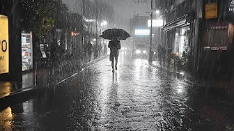 Just Walk Alone in the Heavy Rain. Relaxing Sound for Sleep Meditation. White Noise.