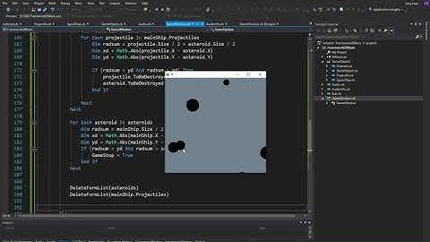 VBGN109 - VB.NET Asteroids Game - Adding win and lose conditions