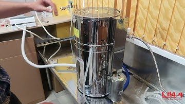 Laboratory water distiller with a capacity of 25 l/h. Installation, connection, setup